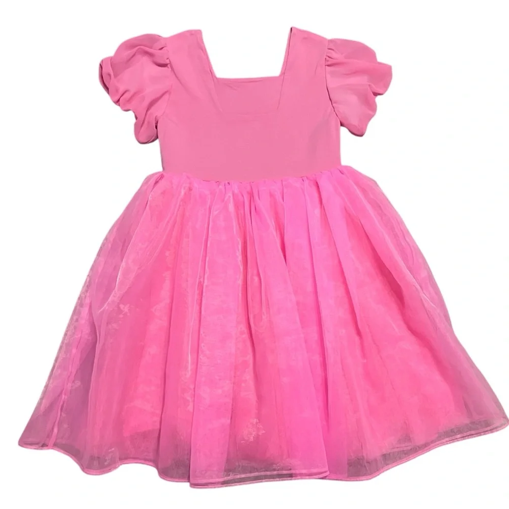 Holly & Bloom 10Y Pink Puff Sleeve Dress